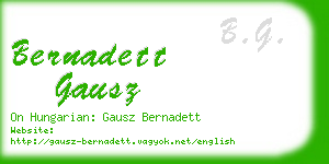 bernadett gausz business card